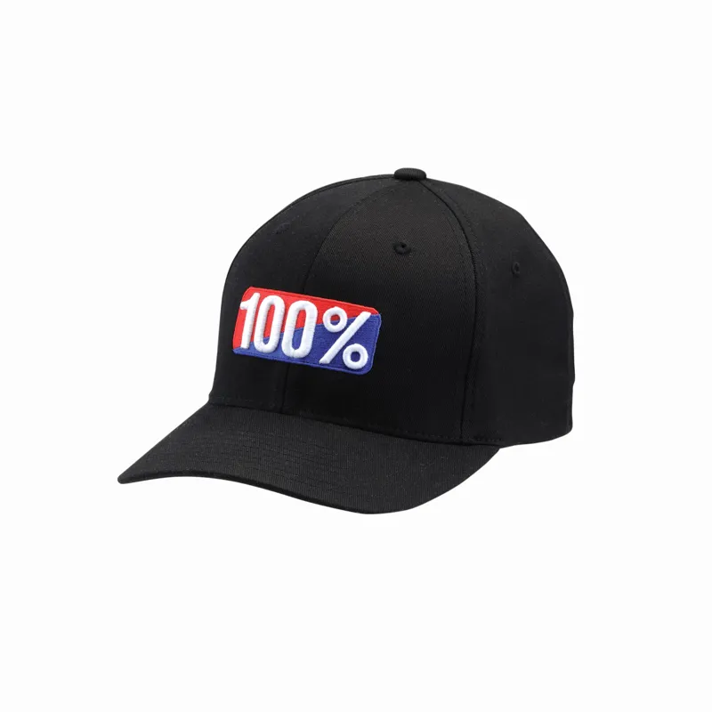 100% Classic Flexfit Hat in Black