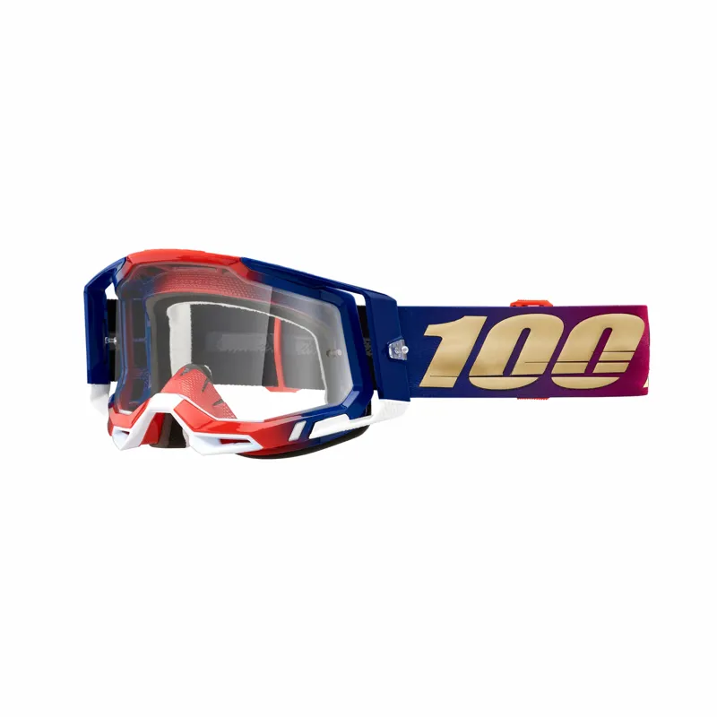 100% Racecraft 2 Goggles in Clear Lens/United