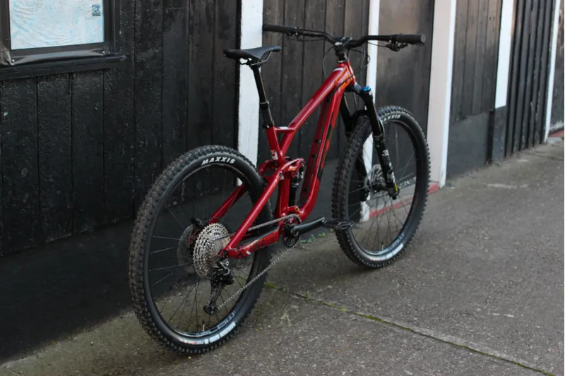 2022 GT Force Comp Alloy Full Suspension Mountain Bike in Red-1