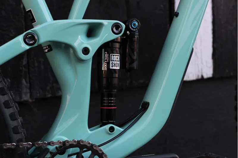 2023 GT Sensor Carbon Pro LE Full Suspension Mountain Bike in Sea Green-6