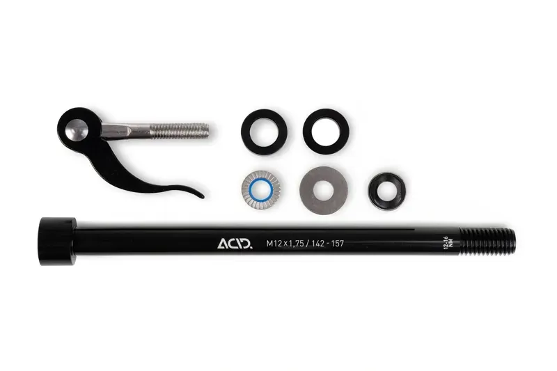 Acid Thru Axle M12x1.75-inch 142-157mm for Bike Trailer in Black-1
