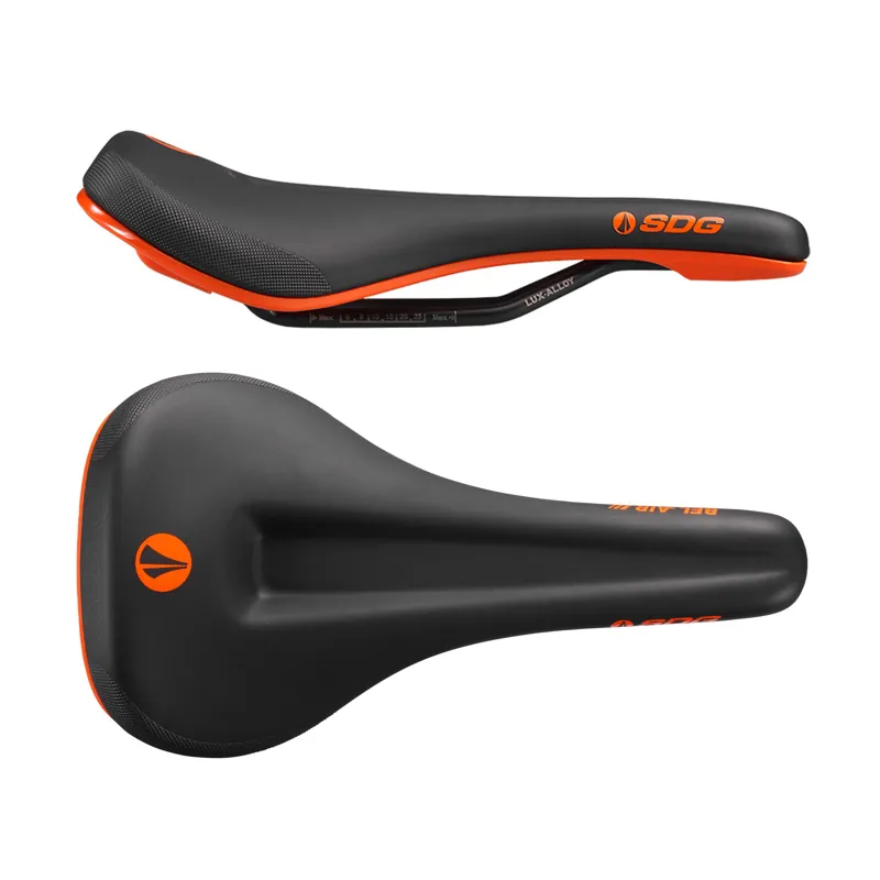 SDG Bel Air 3.0 Max Lux-Alloy Saddle in Black/Orange