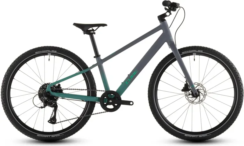 Cube Numove 240 Disc Kids Bike in Lava Grey/Green
