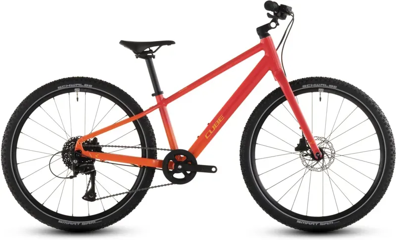 Cube Numove 240 Disc Kids Bike in Red Rose/Peach