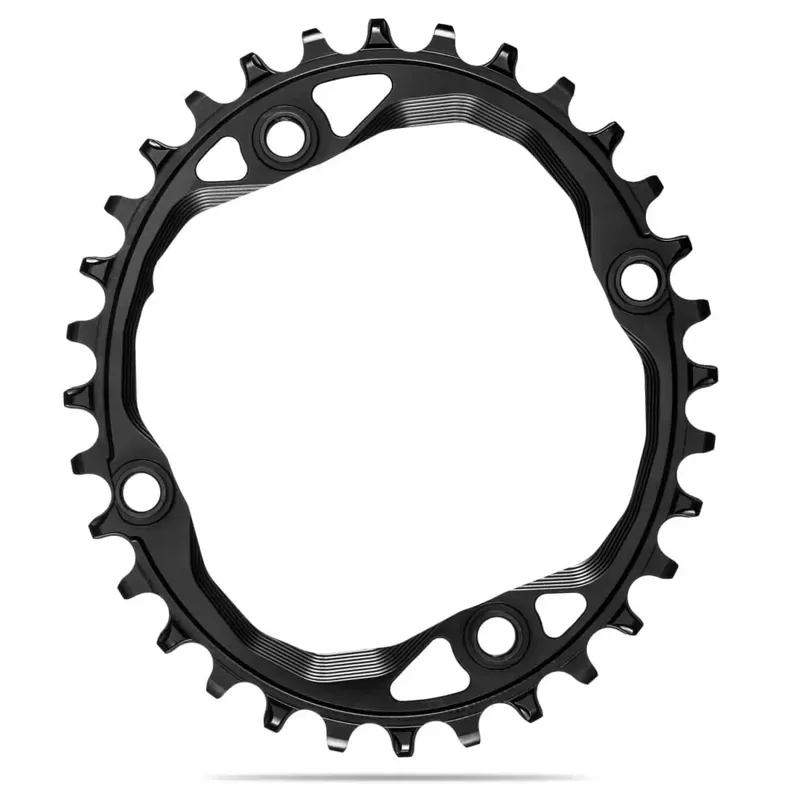 Absolute Black 104 30t Oval Chainring in Black