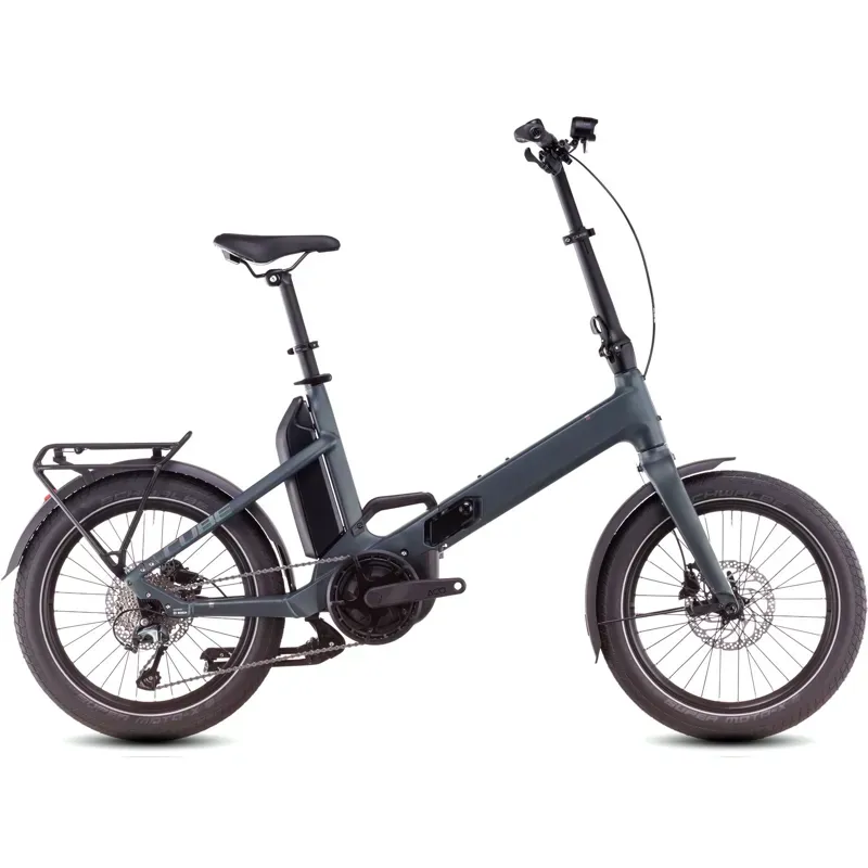 Cube Fold Hybrid 500 Electric Bike in Sage Brush Green/Prism