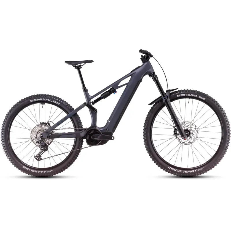Cube Stereo Hybrid One77 HPC Race eMountain Bike in Slap Grey/Prism
