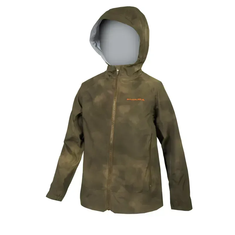 Endura Kids MT500 JR Waterproof Jacket in Tweed Green