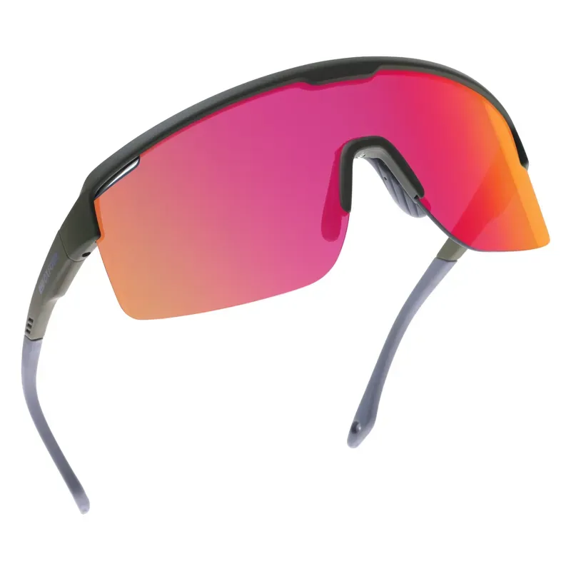 Oxford Pave Sunglasses in Green/Orange Mirror Lens-1