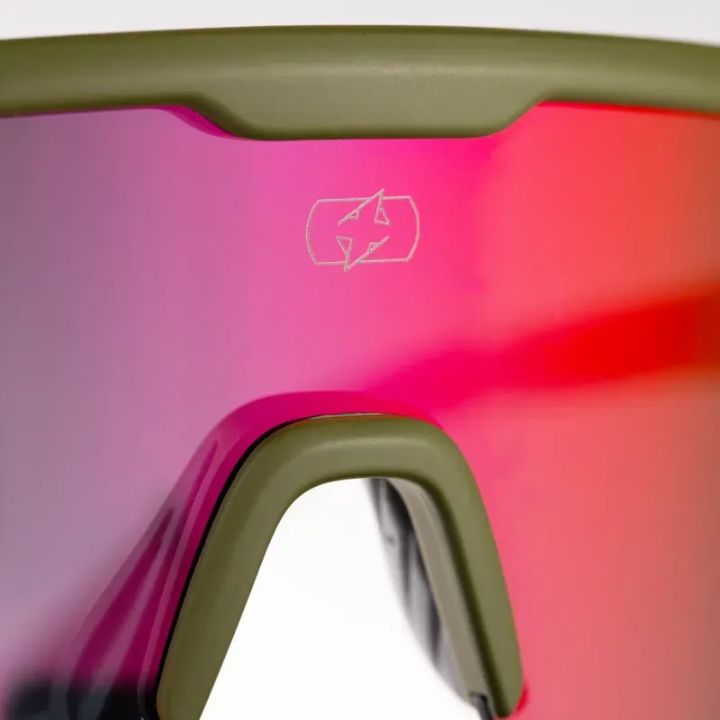 Oxford Pave Sunglasses in Green/Orange Mirror Lens-2