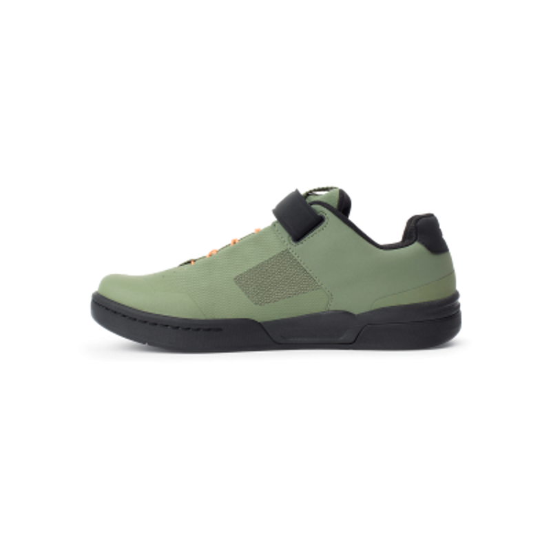 Crankbrothers Stamp Speed Lace Flat Pedal Mountain Bike shoe - Green/Black/Orange-4