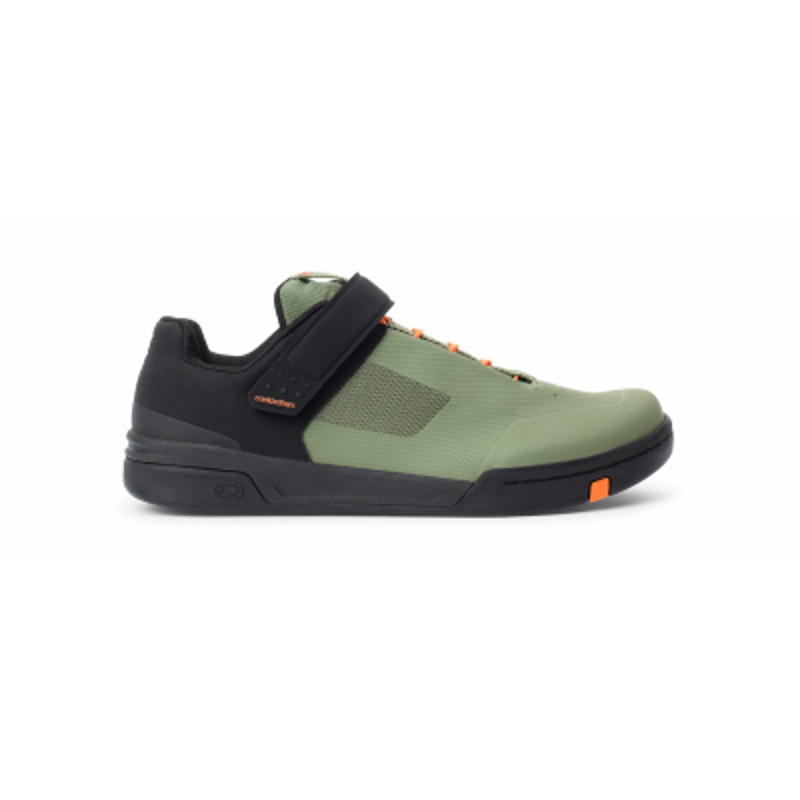 Crankbrothers Stamp Speed Lace Flat Pedal Mountain Bike shoe - Green/Black/Orange-3