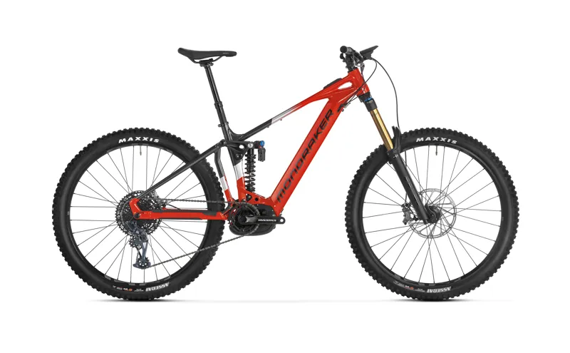Demo Bike - 2024 Mondraker Level RR Alloy Full Suspension Electric Mountain Bike in Flame Red-2