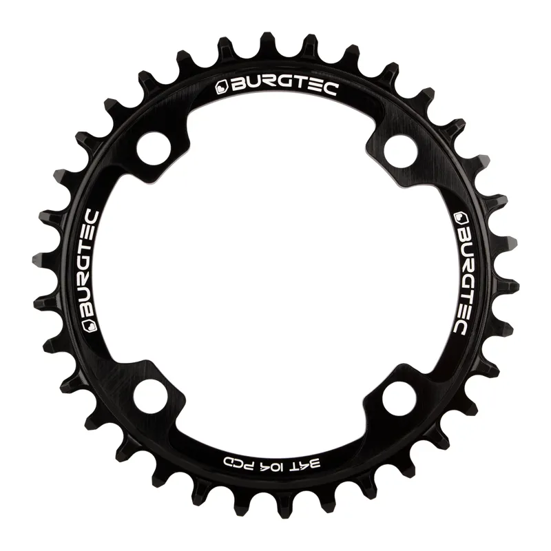 Burgtec 104 BCD Thick Thin Mountain Bike Chainring - 34 Tooth - Black
