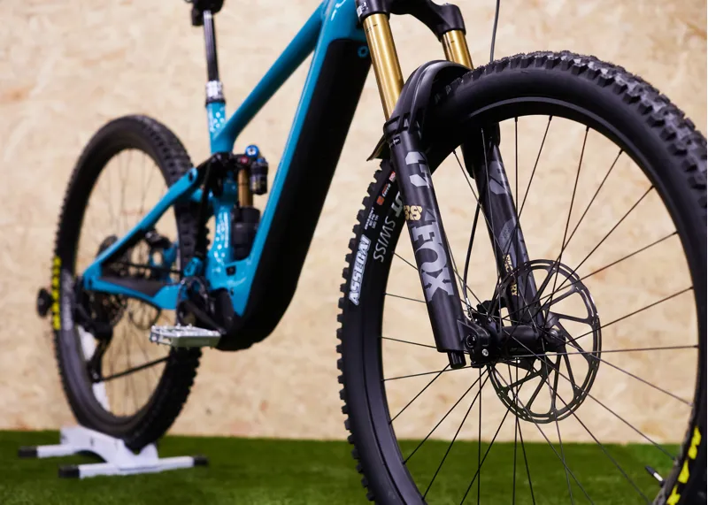 2024 Yeti Cycles 160E Super T Series Carbon Full Suspension Mountain Electric Bike in Turquoise-5