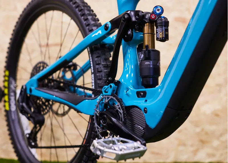 2024 Yeti Cycles 160E Super T Series Carbon Full Suspension Mountain Electric Bike in Turquoise-4