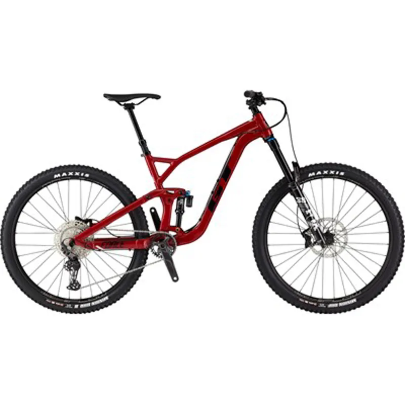 2022 GT Force Comp Alloy Full Suspension Mountain Bike in Red