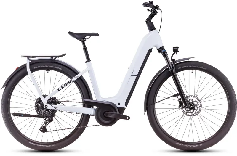 Cube Kathmandu Hybrid One 800 Hybrid Bike in Polar White/Black