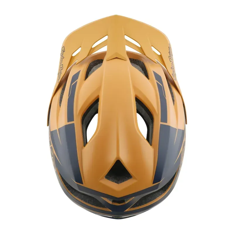 Troy Lee Designs Flowline SE MIPS Helmet in Hydro - Mustard/Black Iris-7