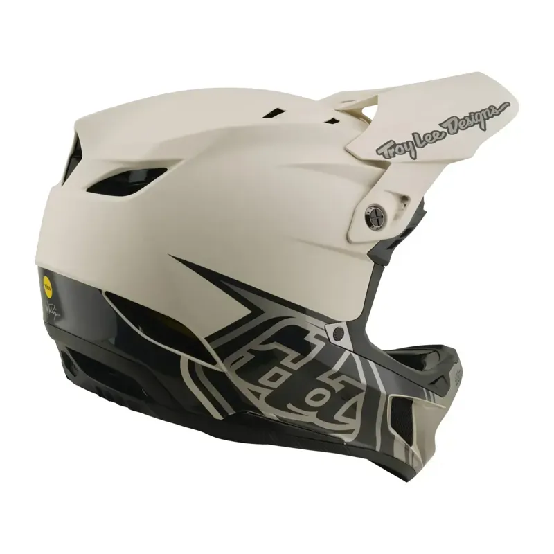 Troy Lee Designs D4 Composite MIPS Helmet in Stealth - Pumice-1