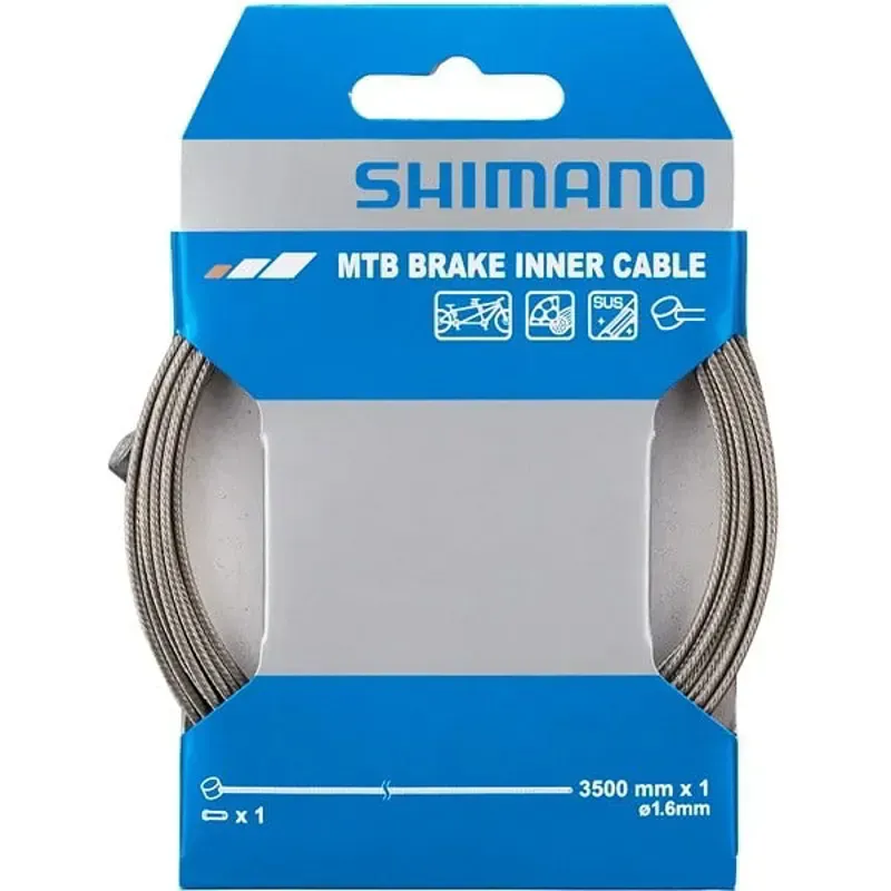 Shimano 1.6x3500mm MTB Tandem St. Steel Brake Inner Cable in Silver-3